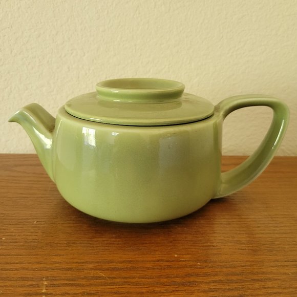 Hall Pottery Kitchen Hall Pottery Tricolator Olive Teapot Poshmark